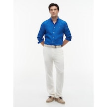Tommy Hilfiger Pıgment Dyed Lı Solıd Rf Shırt Erkek Mavi Gömlek - Mw0mw41530
