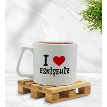 Bk Gift I Love Eskişehir Tasarımlı Middle Beyaz Kupa Bardak