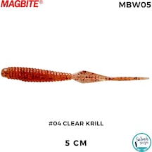 Magbite Booty Shake 5.0cm 04 Clear Krill Kokulu Silikon Yem 8 Adet