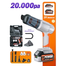 Auhma Ahv-21 20.000pa Şarjlı Araç Süpürgesi Ve Hava Üfleyici - Çift Bataryalı Profesyonel Set Gri