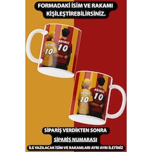 Erkek Kız Tesettürlü Sevgililere Ve Çiftlere Özel Forma Adı Ve Numaralı Kupa Kahve Bardak Beyaz