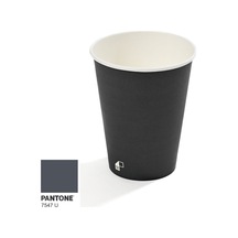 14 Oz Single Wall Baskılı Karton Bardak Antrasit 50 Adet 50