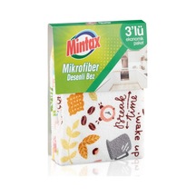 Mintax Mikrofiber Desenli Bez 3'lü