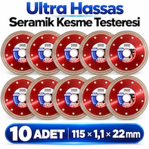 10 Adet Ultra Hassas Seramik Kesme Taşlama 115 Mm Granit Fayans Mermer Cam Elmas Kesme Testeresi