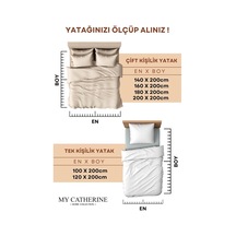 Lastikli & Hipoalerjenik Çarşaf %100 Pamuk Penye Kumaş Çift Kişilik 180x200 Cm - Ekru, Luxcarsaf Çok Renkli