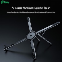 Feny Fn-ms10, Magsafe, Dönebilen, Ayarlanabilir, Taşınabilir, Katlanır, Telefon-tablet-notebook Uyumlu, Yükseklik Ayarlı, Alüminyum Stand