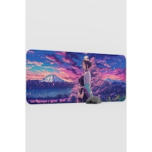 Kimetsu No Yaiba Anime V2 - 90x40 Xxl Gaming Kauçuk Kaymaz Taban Mouse Pad Fare Altlığı