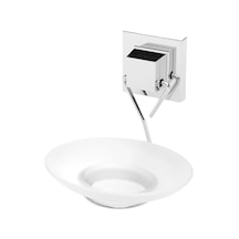 Tekno Tel Ef-266 Krom Cam Sabunluk Yapışkanlı/vidalı Deliksiz Metal Banyo Organizeri Krom