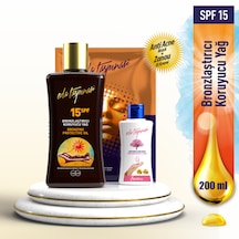 Eda Taşpınar Bronzlaştırıcı Koruyucu Yağ SPF15 200 ML + Zanou El Kremi 50 ML + Anti Acne Mask