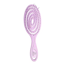 Oval Esnek Kafa Derisi Masaj Fırçası Saç Çekmez Dolaşık Açıcı Saç Fırçası Mor Karışık