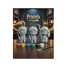 Harry Potter Figür Boyama Seti 3 Figür 6 Renk Boya 2 Fırça Kendin Boya Hobi Seti