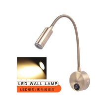 Ev Odası Yatak Odası Okuma Lambası, 3w Beyaz Işık + Anahtar, Led Spot, Farklı Renk Sıcaklığı, Konforlu Kullanım, Kaliteli Malzeme Altın Altın