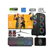 Xaser XSR986 i5-12400F 16 GB 512 GB M.2 NVMe SSD 8 GB RTX4060 23.8" Free Dos Masaüstü Oyuncu Bilgisayarı