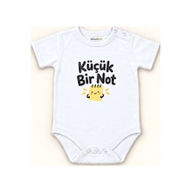 Babylimon Küçük Bir Not Beyaz Kısa Kollu Çıtçıtlı Bebek Zıbını Beyaz - Küçük Bir Not - 928161991 Beyaz - Küçük Bir Not