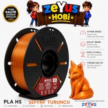 Generic Pla Hs Hyper Speed Filament Şeffaf Turuncu 1.75 Mm 1000 Gr