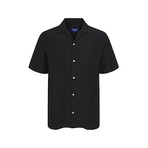 Jack & Jones Jack Jones Erkek Kısa Kollu Viskon Gömlek 12271115 Siyah