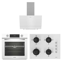 Altus Ala 322 W -159 DW - 510 W Turbo Beyaz Cam Ankastre Set