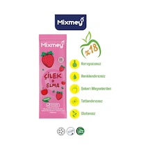 Çilek Meyve Barı 18 Adet Atıştırmalıklar Vegan, Glutensiz, Koruyucusuz 20gr X 18 Adet