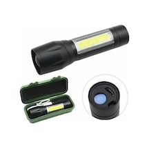 El Feneri Uzun Menzilli Usb Şarj Edilebilir Kamp Lambası Beyaz - Siyah