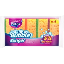 Parex Eko Bubble Sünger 5 Adet Çok Renkli