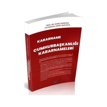 Kararname - Cumhurbaşkanlığı Kararnameleri - Ahmet Gazi Kaya - Savaş Yayınevi