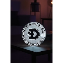 Dogecoin Tasarımlı Dekoratif Aydınlatma Led Çok Renkli