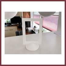 Storeşahin 3d Baskı Modern Fotoğraf Çerçevesi - Masaüstü Ve Raf Üstü Dekoratif Resimlik-beyaz Shn0720