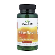 Takviye Swanson Vitamins, Riboflavin, 100 Mg, 100 Capsules