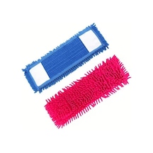 Makarna Mop Mikrofiber Paspas Yedeği, Evrensel Uyumlu Temizlik Başlığı, Döner Moplar İçin, Süper Emici, İz Tüy Bırakmayan Zemin Aparatı, Islak Kuru Şönil Bez, Asorti 40 Cm 50 x 22