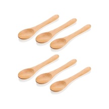 6&apos Lı Ahşap Mama Ve Baharat Kaşığı Seti, Bambu Kaşık, Çevre Dostu Ve Dayanıklı, Mutfakta Çok Yönlü Kullanım