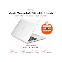 Macbook Air 13 İnç Kılıf Parlak Kristal Beyaz Düz Desenli Koruyucu Sert Kapak A2337 M1 2020 Ve A2179 2020 A1932 2018-2019 Uyumlu İnce Hafif Dizüstü Bilgisayar Kılıfı Belirtilmemiş