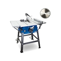 Scheppach Hs100s Tezgah Tipi Daire Testere, 230 V, 2000 W, Kesme Yüksekliği 85 Mm, Testere Bıçağı Çapı 250 Mm, Masa Genişletmeleri Ve Alt İskelet Dahil, Genişletilmiş Masa Boyutu 642 X 940 Mm, Masa