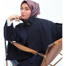 Silk Home Sura İpek Eşarp 11455-s40 Füme, Violet, Parlak Turuncu, Su Yeşili