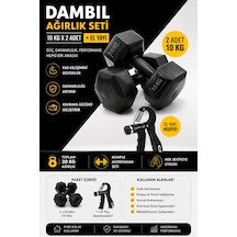 10 Kg Dambıl X 2 Adet 20 Kg 2 Adet 10 Kg Dambıl Gönderim Yapılır + El Yayı