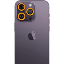 Newface Apple İphone 12 Pro Max Neon Fosforlu Kamera Lens - Sarı