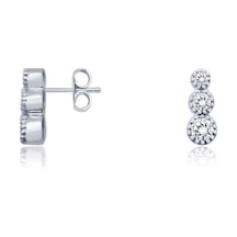 Diamond Line-Gülaylar - Beyaz Altın 14 Ayar Koleksiyon Küpe N11.9451