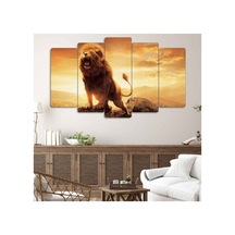Aslan 5 Parçalı Tablo Görsel - 702503605 Görsel