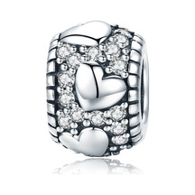 S925 Ayar Gümüş Parlatıcı Kalbim Boncuk Dıy Bilezik Kolye Aksesuarları Çok Renkli