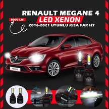 Renault Megane 4 2016-2021 Kısa Far Uyumlu Şimşek Etkili Led Xenon Light Series H7