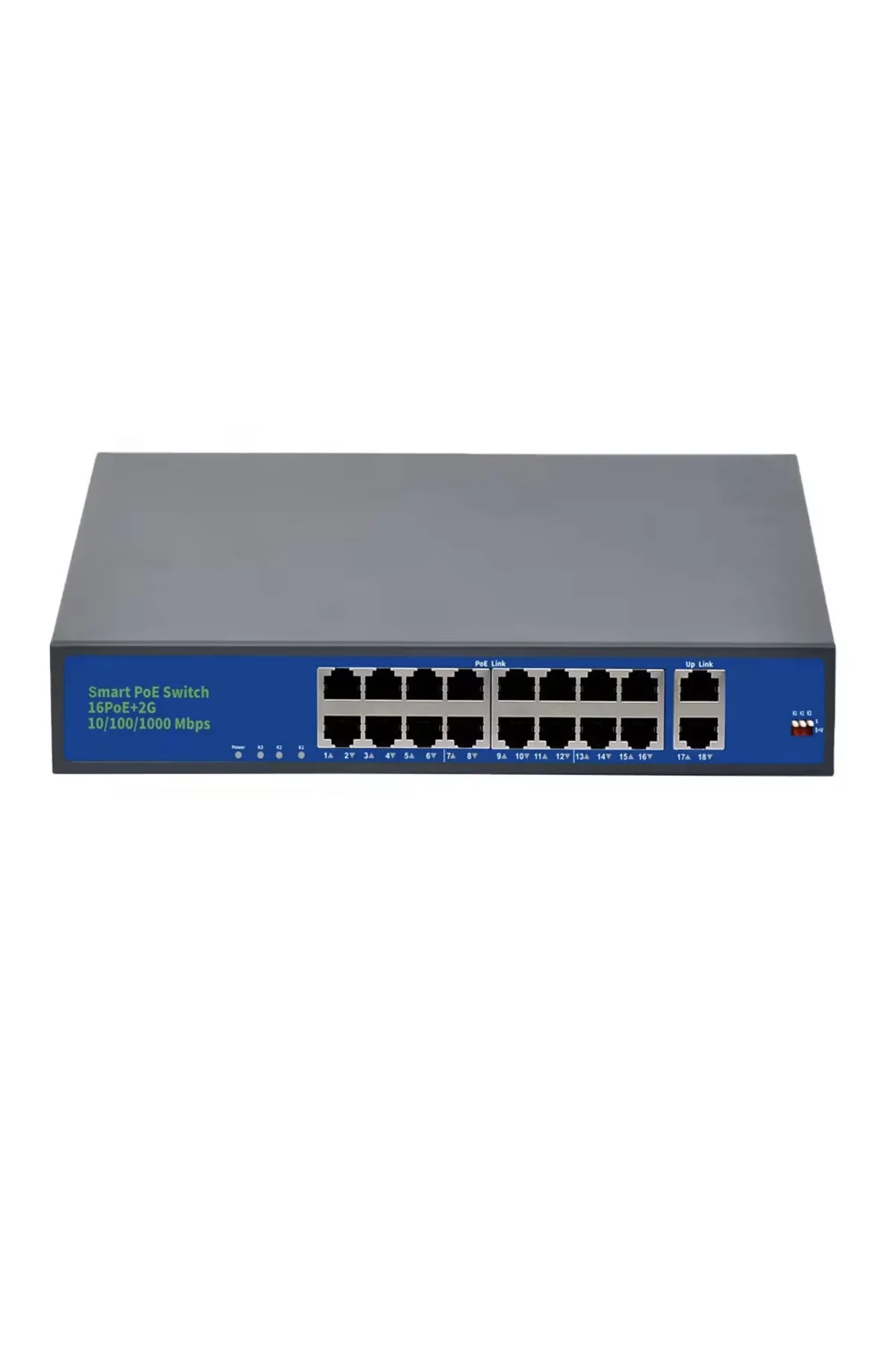 16 Port 48v Gigabit 16 Kanal Ağ Ip Kamera İçin Poe Swich