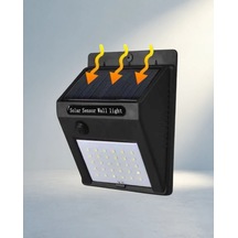 Güneş Enerjili Güvenlik Lambası 144 Led İle Geniş Alan Renkli