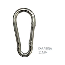 Galvanizli Karabina, 11 Mm, Askı, Çengel, Kanca, Anahtarlık
