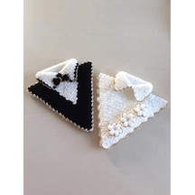 Hediye Dünyası Çeyizlik 2'li Gelin Damat Lif Seti Üçgen Model El Örgüsü