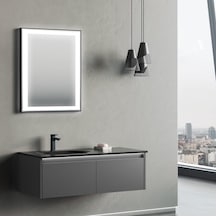 Orka Lisbon 110 Cm Mdf Mat Antrasit Banyo Dolabı Takımı Antrasit