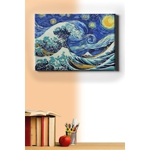 Webstyle Sayılarla Boyama Seti Kasnaklı Yıldızlı Geceler Ve Dalga 40 X 50 Cm
