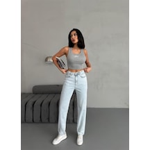 Ara Beden Snow Wash Lycra Mom Jean Mavi+kar Yıkama