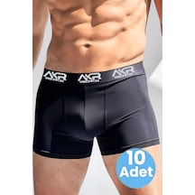 Uniquetrenders Erkek Likralı 10'lu Boxer Siyah