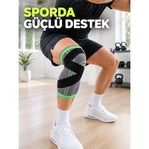 Örme Sporcu Dizliği Ayarlanabilir Çapraz Destek Bantlı Esnek Diz Koruyucu Diğer