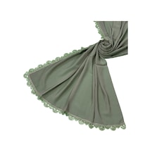 Mim Eşarp İğne Oyalı Şal Namaz Ve Mevlüt Örtüsü 60x150 Cm Koyu Vizon