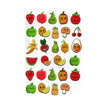 Sticker Kabartmalı A4 Boyutunda Stiker Defter, Planlayıcı Etiket Lim213 - Meyveler